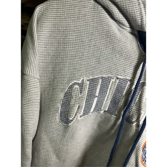 Men’s Vintage 1990s Chicago Bears Starter Waffle Hoodie sweatshirt embroidered - Picture 6 of 11
